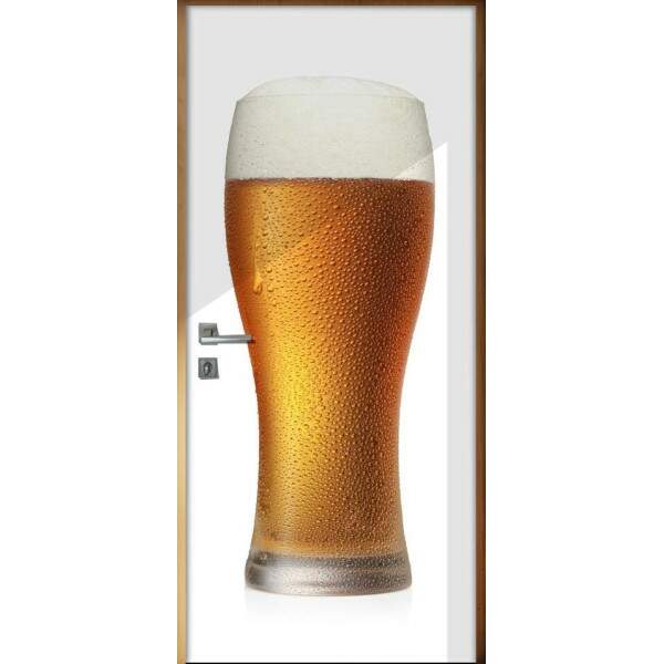 Adesivo Para Porta Cozinha Copo De Cerveja