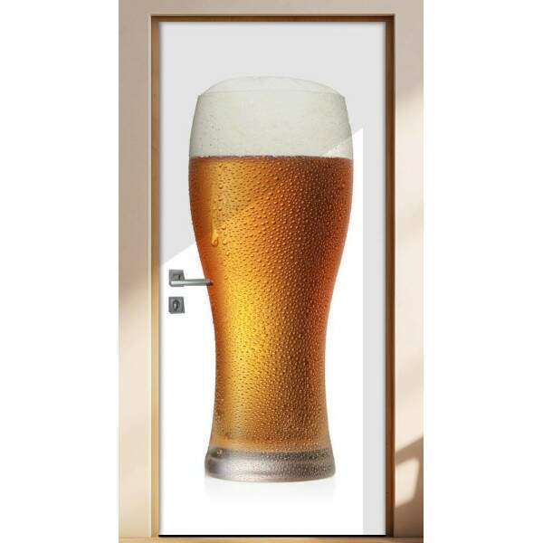 Adesivo Para Porta Cozinha Copo De Cerveja