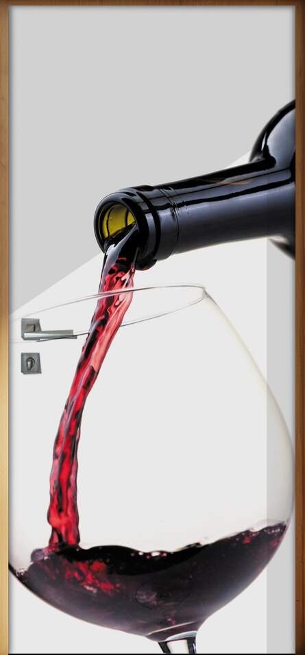 Adesivo Para Porta Cozinha Garrafa E Taa De Vinho