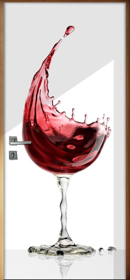Adesivo Para Porta Cozinha Taa Com Vinho