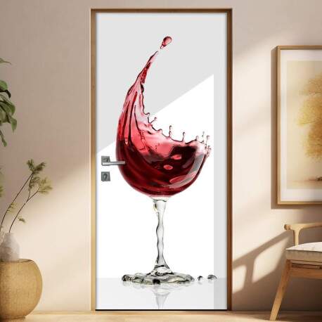 Adesivo Para Porta Cozinha Taa Com Vinho