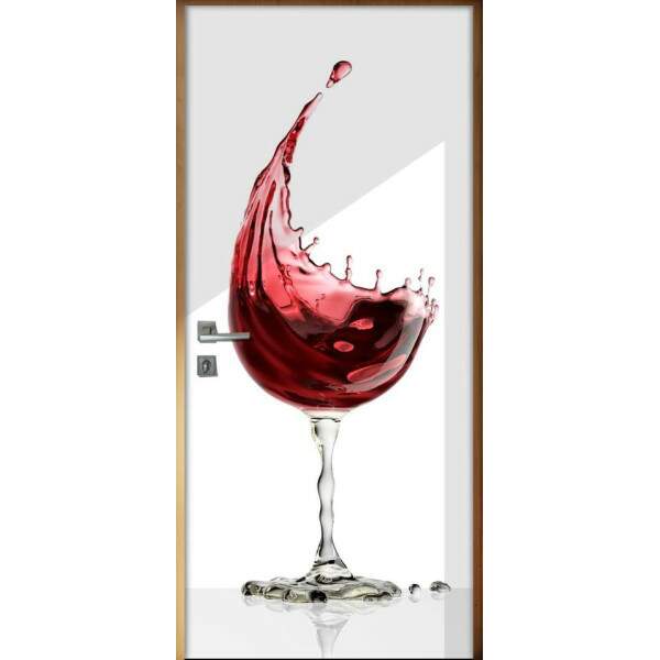 Adesivo Para Porta Cozinha Taa Com Vinho