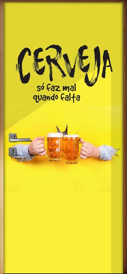 Adesivo Para Porta Cozinha Cerveja S Faz Mal Quando ...