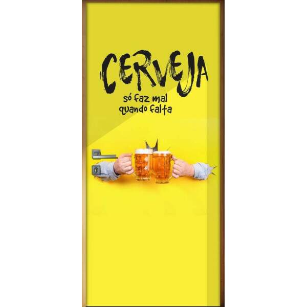 Adesivo Para Porta Cozinha Cerveja S Faz Mal Quando ...