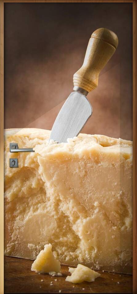 Adesivo Para Porta Cozinha Faca Com Queijo