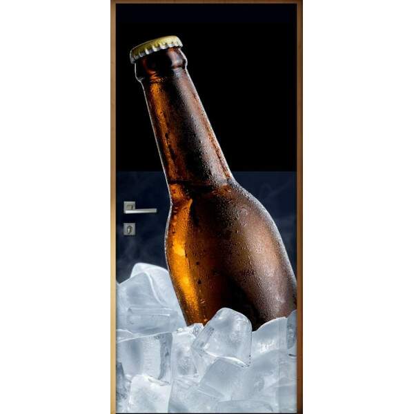 Adesivo Para Porta Cozinha Garrafa De Cerveja