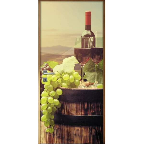 Adesivo Para Porta Cozinha Paisagem Vinho