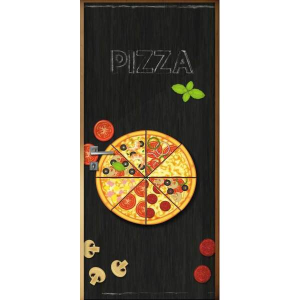 Adesivo Para Porta Cozinha Pizza Em Fatias