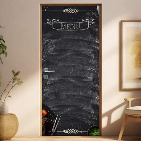 Adesivo Para Porta Cozinha Preta