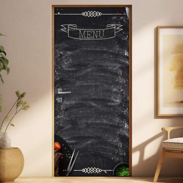 Adesivo Para Porta Cozinha Preta