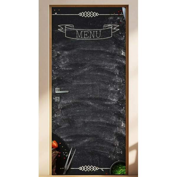 Adesivo Para Porta Cozinha Preta