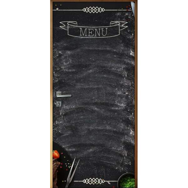 Adesivo Para Porta Cozinha Preta