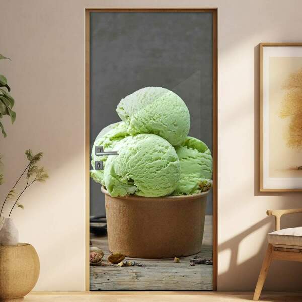 Adesivo Para Porta Cozinha Sorvete