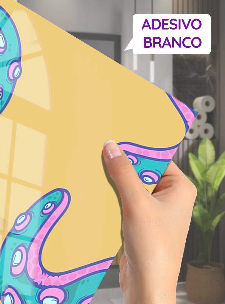 Adesivo para Envelopar Box De Banheiro Tentaculos de Polvo MP