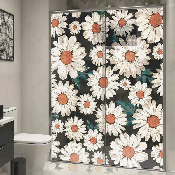 Adesivo para Envelopar Box De Banheiro Florido MP