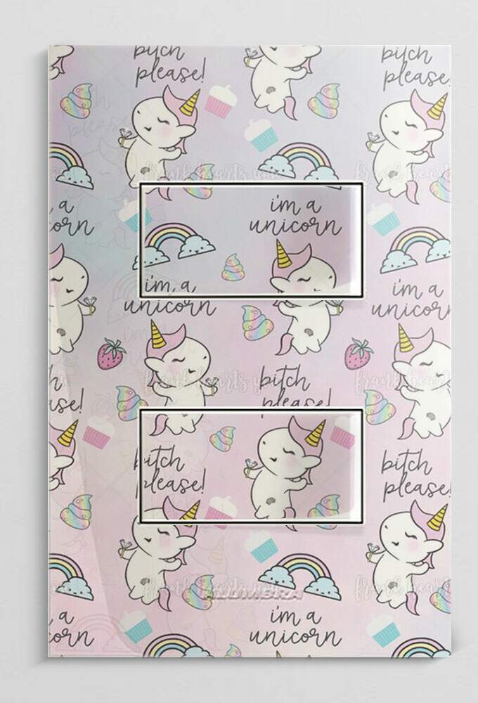 Interruptor Impresso Unic�rnios Tons Pastel