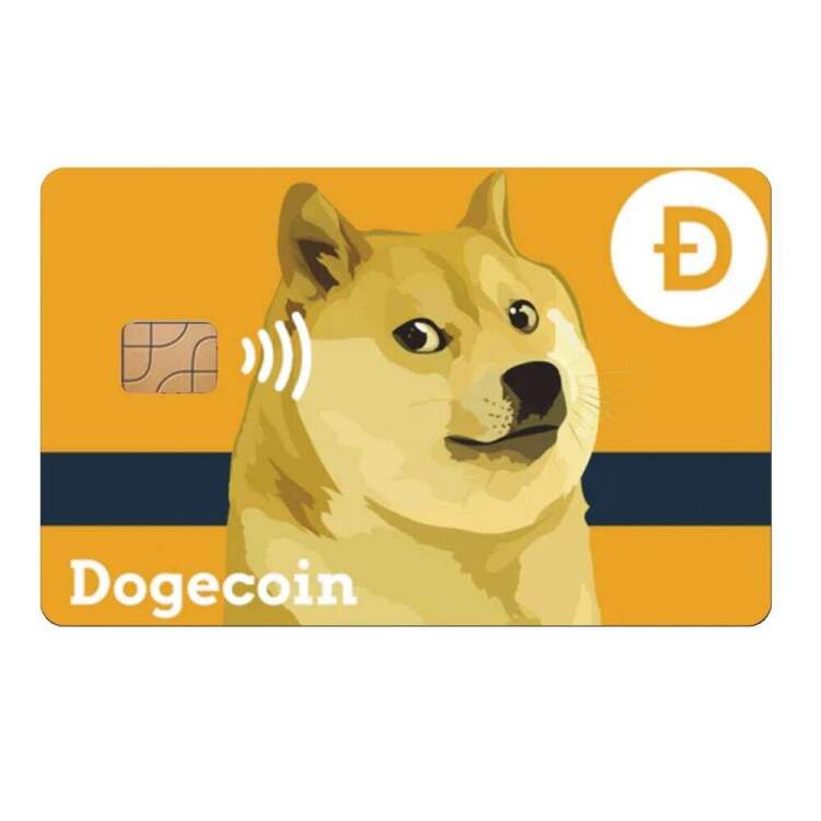 Adesivo para Carto de Crdito Dogecoin Mod 180