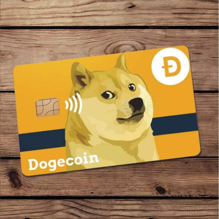 Adesivo para Carto de Crdito Dogecoin Mod 180