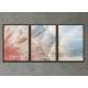 Kit 3 Quadros Decorativos Abstrato Dente de Le�o