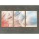 Kit 3 Quadros Decorativos Abstrato Dente de Le�o