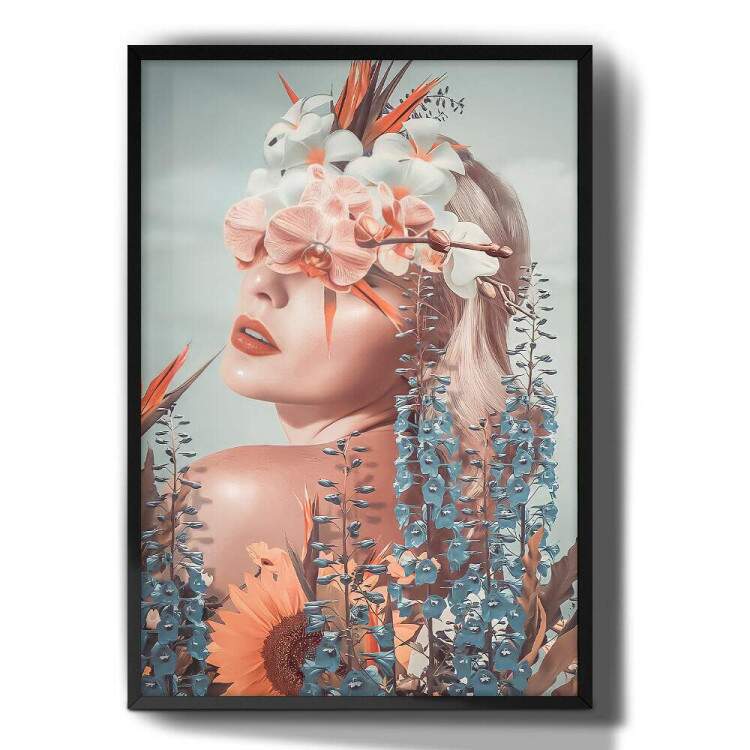 Quadro Decorativo Abstrato Mulher Florida