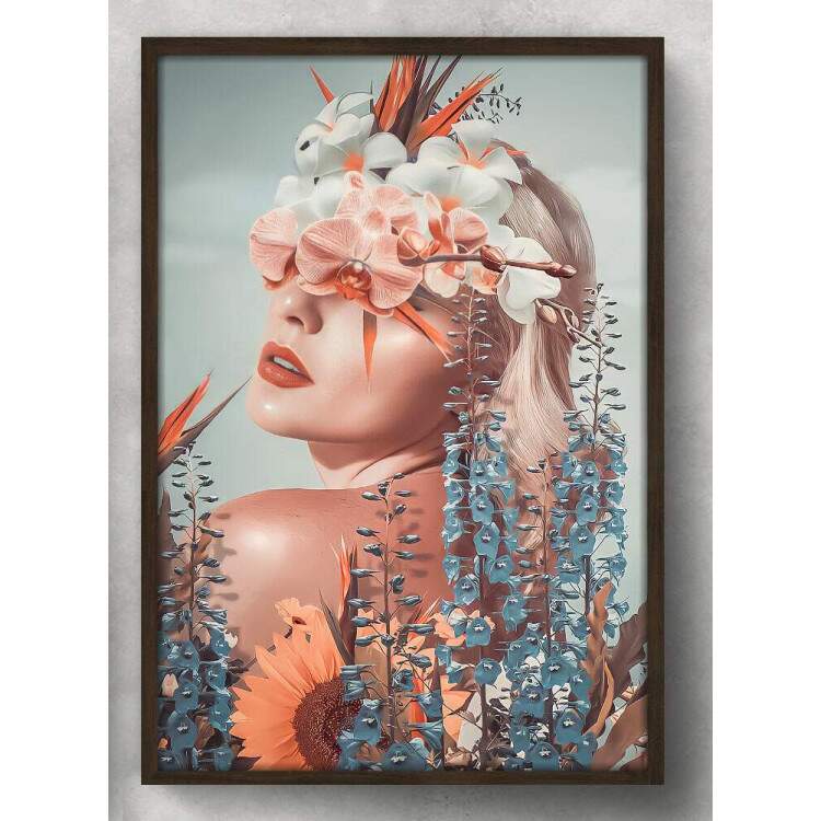 Quadro Decorativo Abstrato Mulher Florida