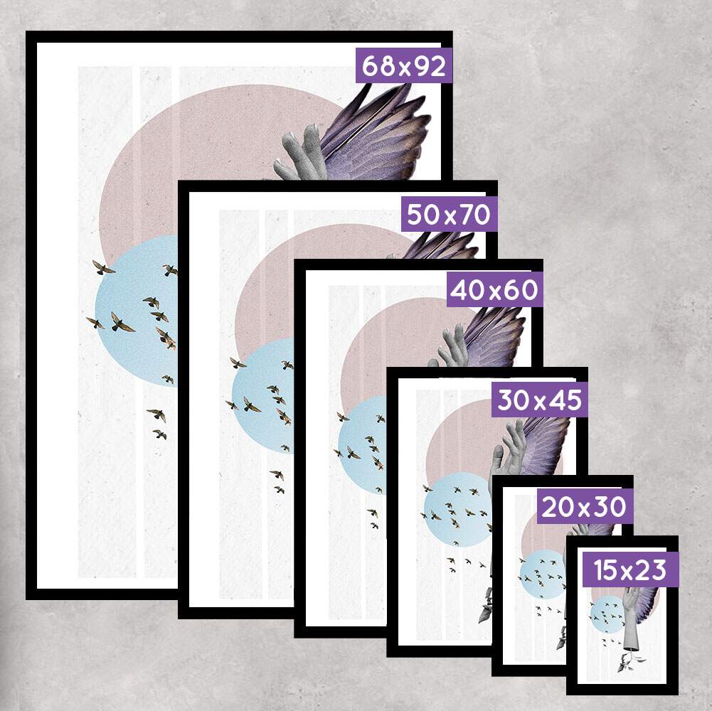 Quadro Decorativo Abstrato M�o Minimalista