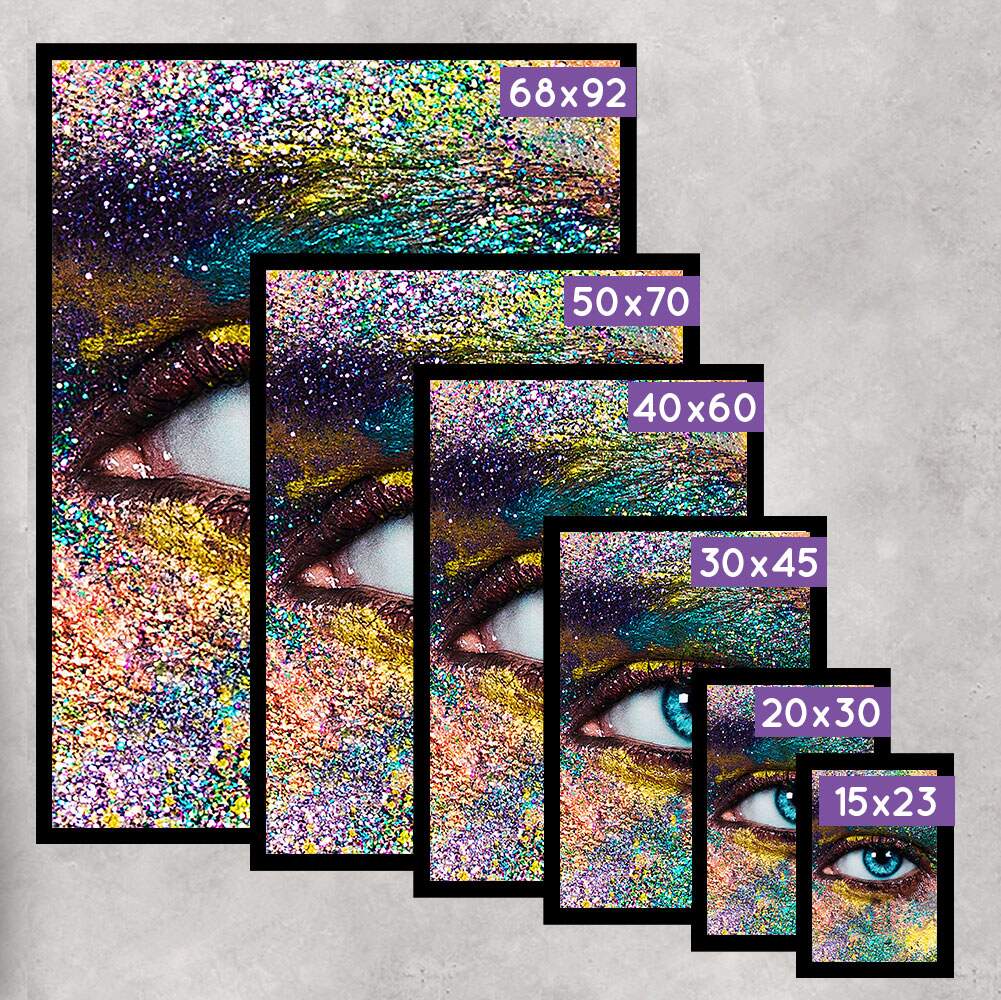 Quadro Decorativo Abstrato Olho Face Colorida