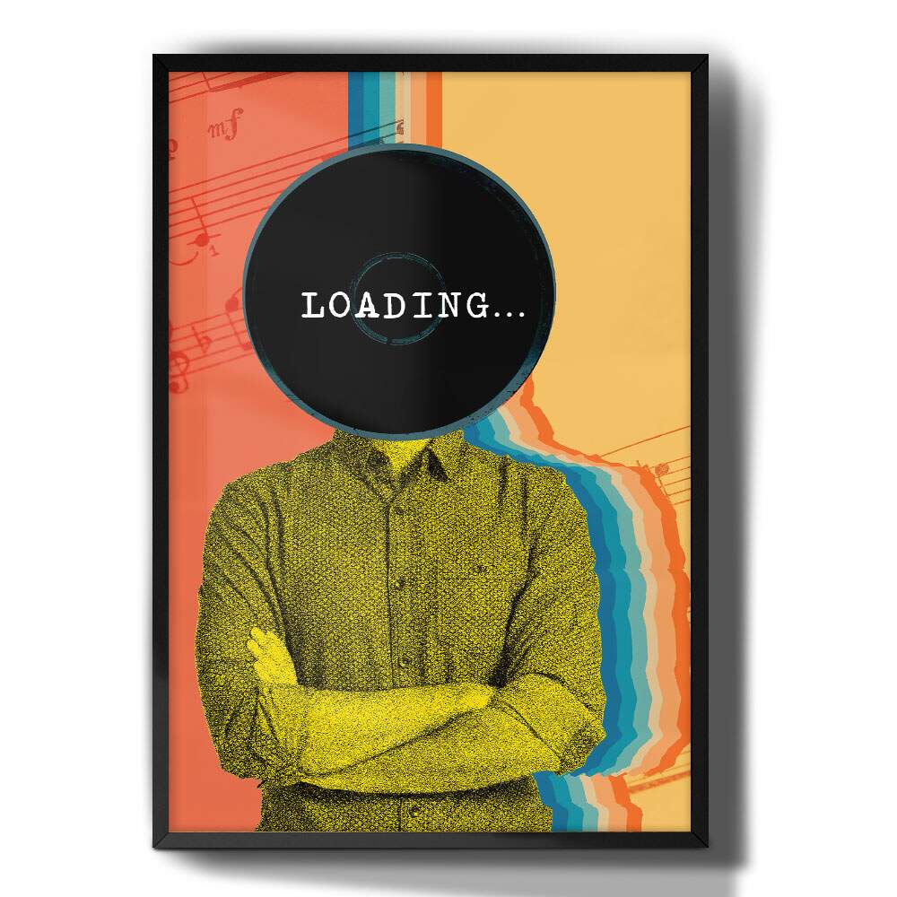 Quadro Decorativo Abstrato Homem Cabea de Loading...