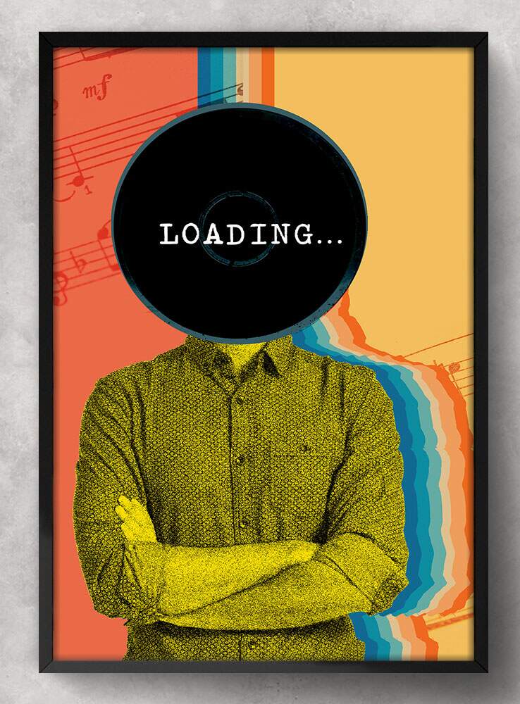 Quadro Decorativo Abstrato Homem Cabe�a de Loading...