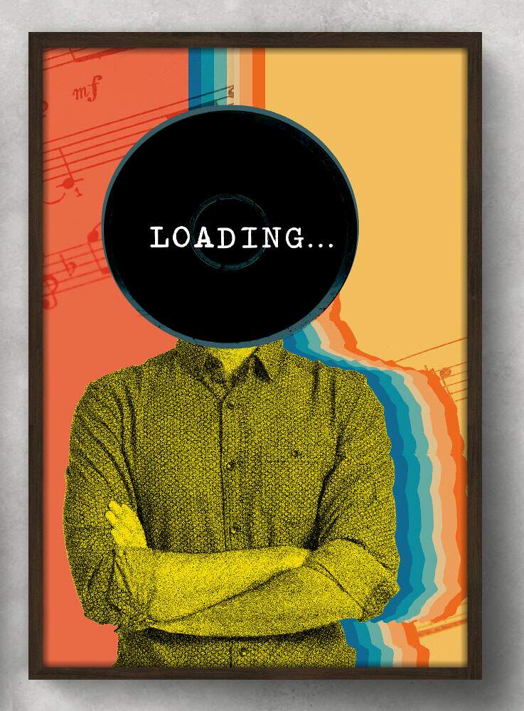 Quadro Decorativo Abstrato Homem Cabe�a de Loading...