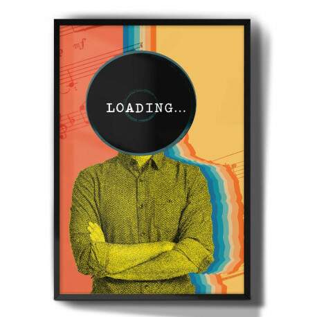 Quadro Decorativo Abstrato Homem Cabea de Loading...