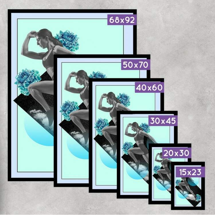 Quadro Decorativo Abstrato Mulher Esportista