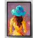 Quadro Decorativo Abstrato Pintura Mulher de Costas