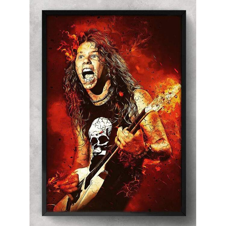 Quadro Decorativo Metallica Guitarrista