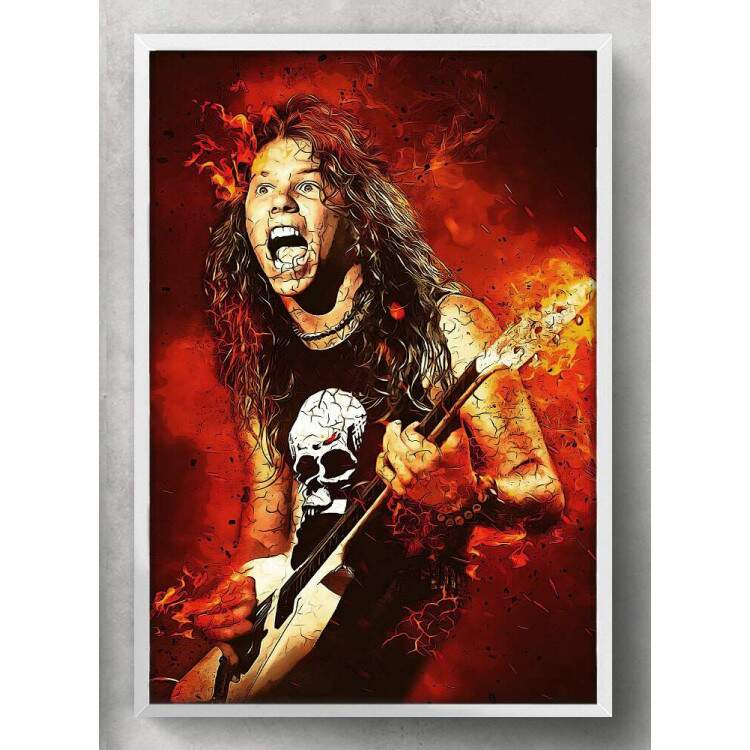 Quadro Decorativo Metallica Guitarrista