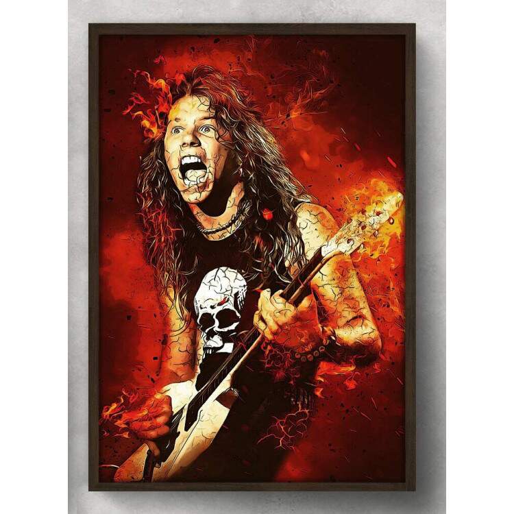 Quadro Decorativo Metallica Guitarrista