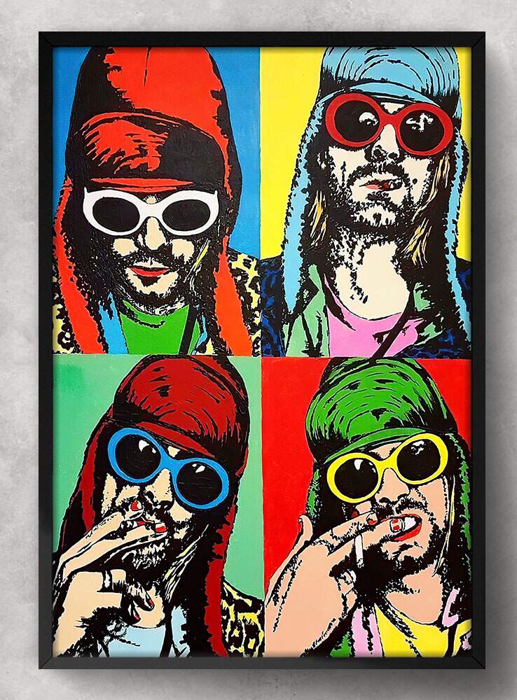 Quadro Decorativo Banda Nirvana Arte Colorida