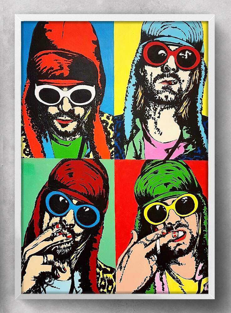 Quadro Decorativo Banda Nirvana Arte Colorida