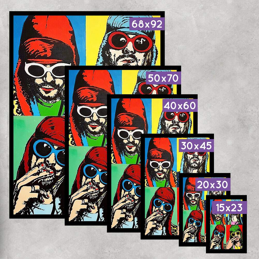 Quadro Decorativo Banda Nirvana Arte Colorida