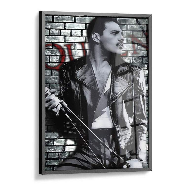 Quadro Decorativo Queen Freddie Mercury Preto e Branco