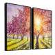 Kit 2 Quadros Decorativos �rvore de Campo