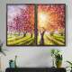 Kit 2 Quadros Decorativos �rvore de Campo