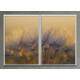 Kit 2 Quadros Decorativos Abstrato Dente de Le�o 