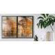 Kit 2 Quadros Decorativos Abstratos Pintura Paisagem com �rvores