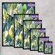 Kit 2 Quadros Decorativos Abstratos Pintura Folhas Tropical