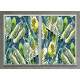 Kit 2 Quadros Decorativos Abstratos Pintura Folhas Tropical