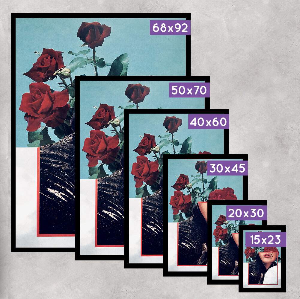 Quadro Decorativo Abstrato Mulher Flores Vermelhas