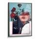 Quadro Decorativo Abstrato Mulher Flores Vermelhas