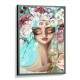 Quadro Decorativo Abstrato Vaso Mulher com Flores
